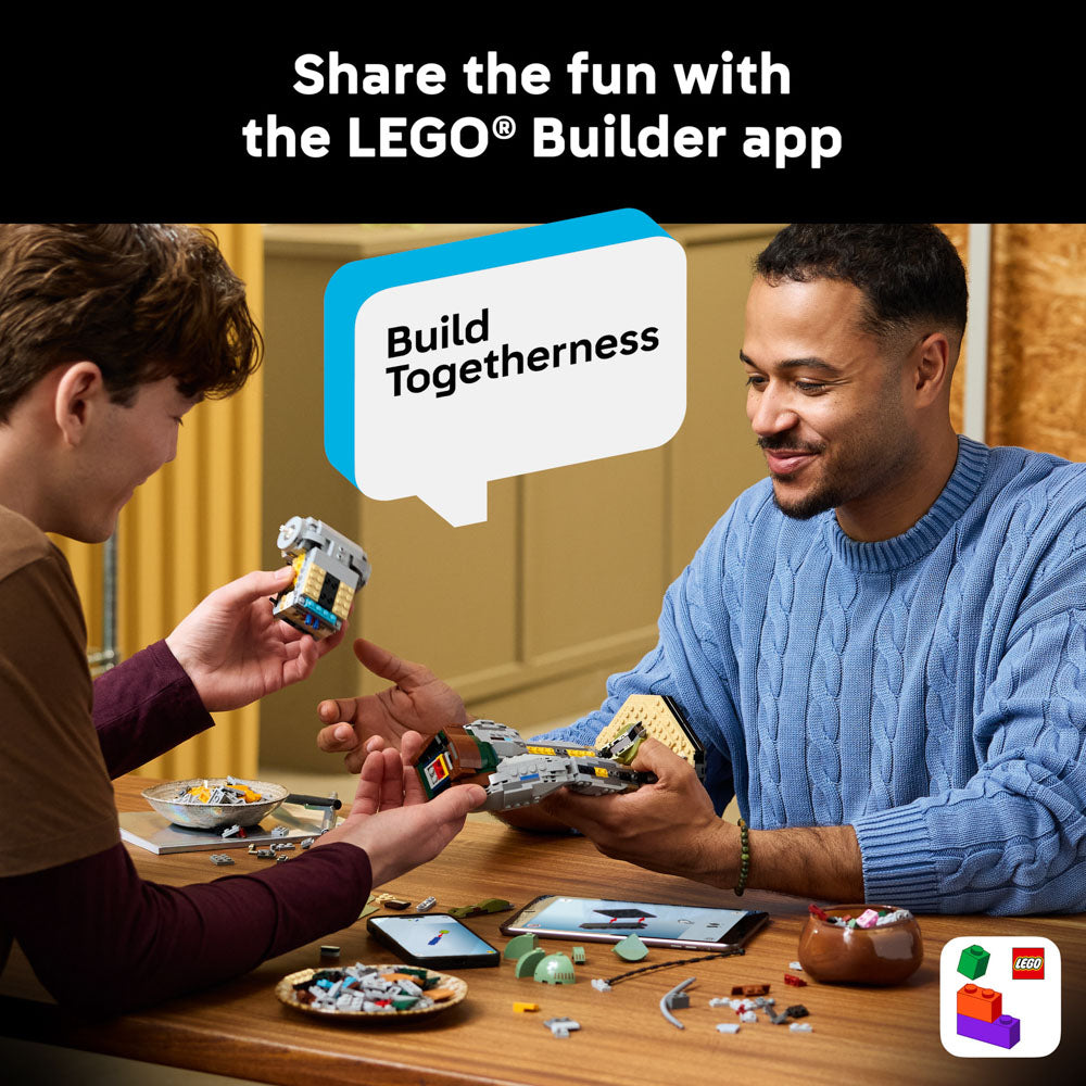 Use the lego builder app to make the LEGO 75455 Star Wars Boba Fett set.