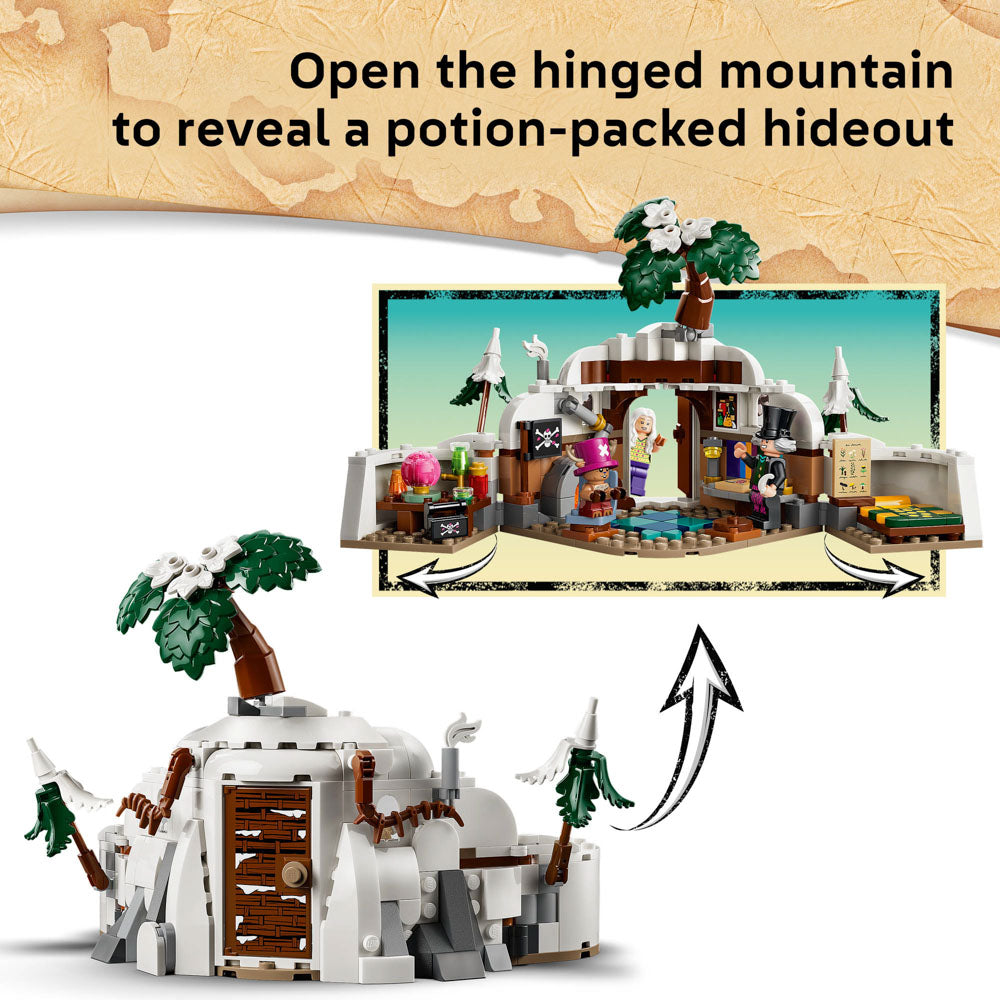 Assembled LEGO 75641 ONE PIECE Dr. Hiriluk's Hideout diorama set