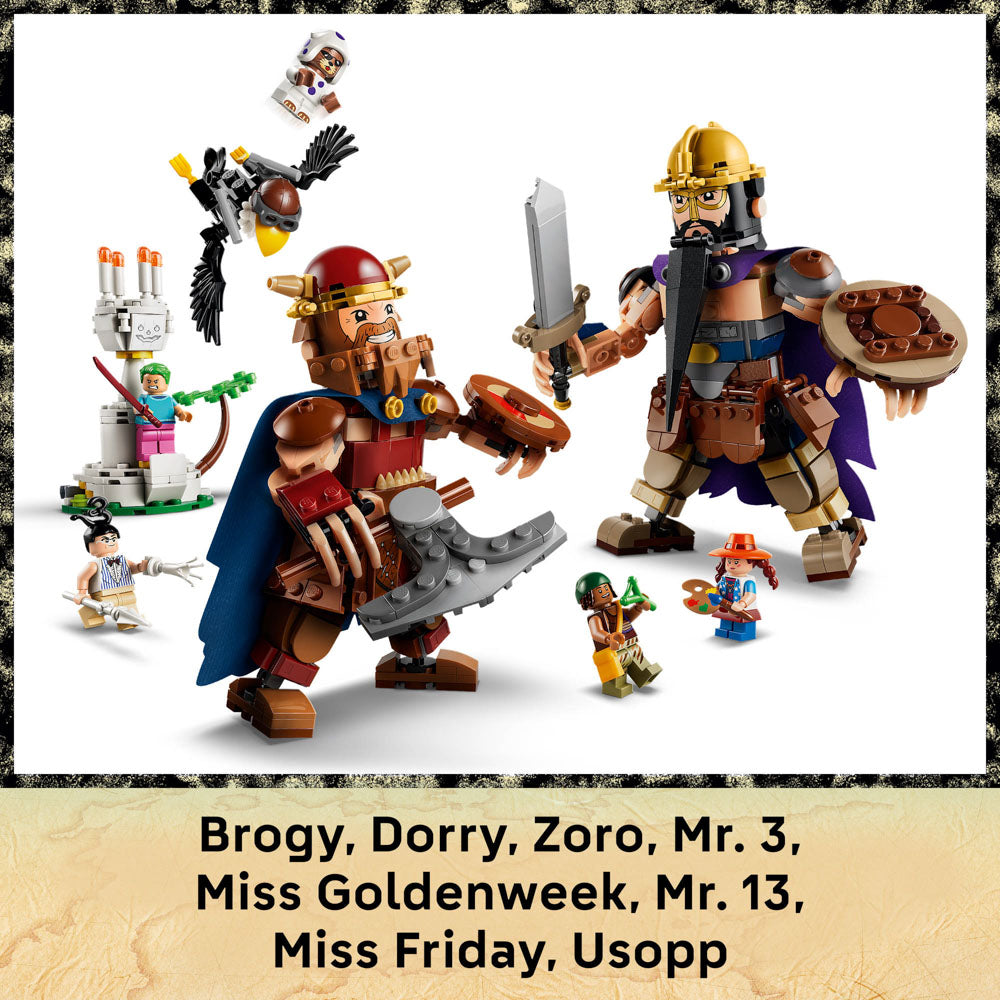 Assembled LEGO 75644 ONE PIECE Dorry vs. Brogy – Giants of Little Garden set