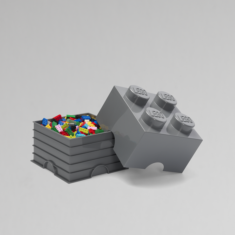 LEGO Storage Brick 4 Brick Dark Grey