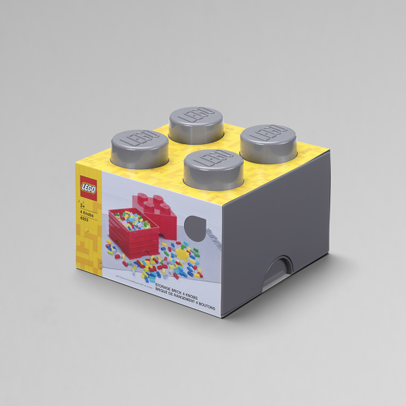 LEGO Storage Brick 4 Brick Dark Grey