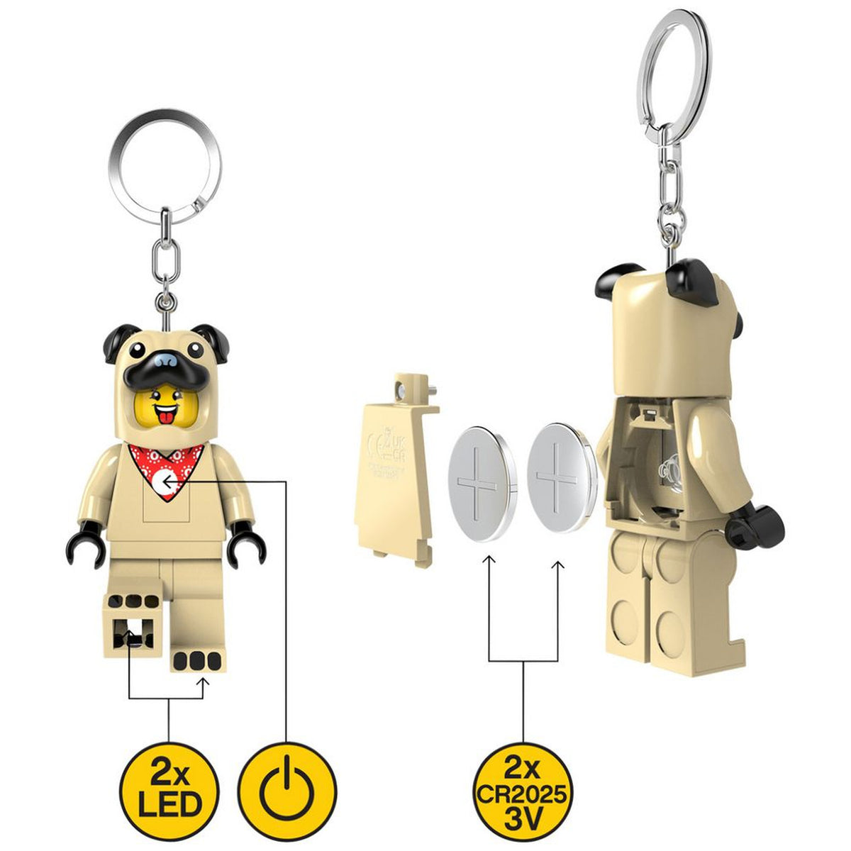 LEGO Minifigures Keychain Light Pug - Toyworld NZ