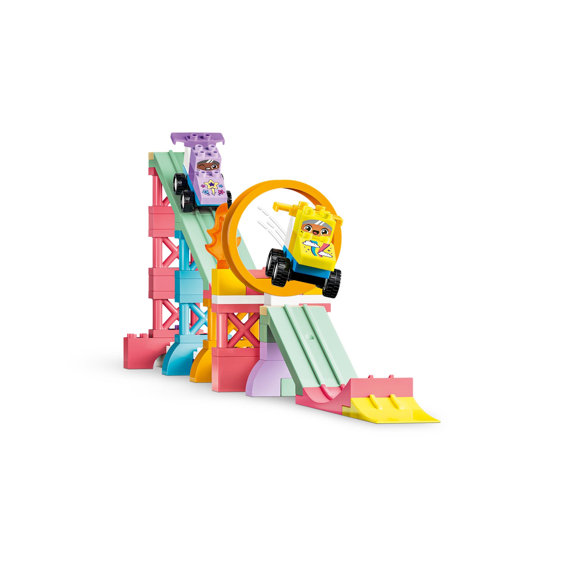 Assembled ramp in the LEGO 10478 DUPLO Town 3in1 Creative Ramps with Vehicles Rollercoaster Set