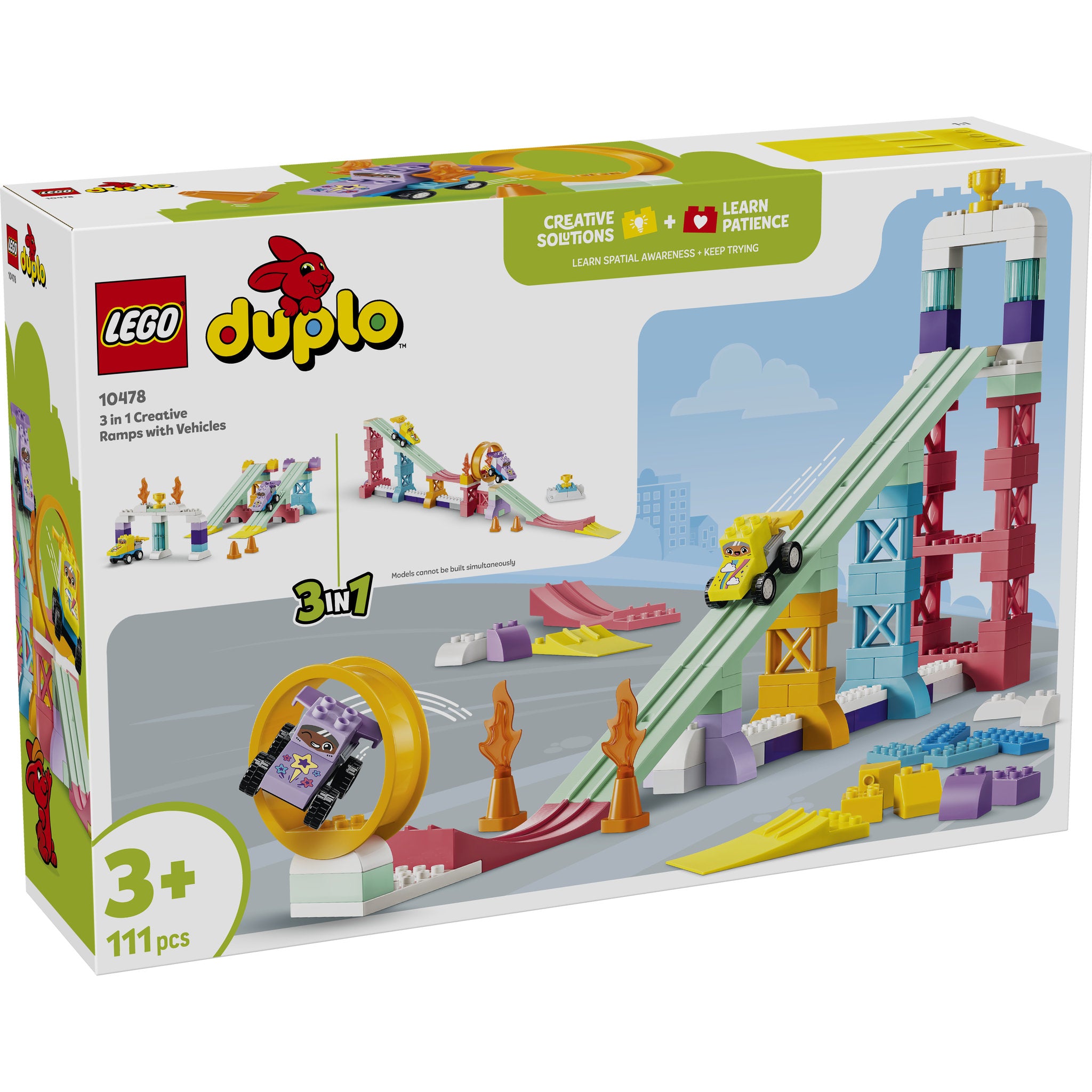 LEGO 10478 DUPLO Town 3in1 Creative Ramps with Vehicles Rollercoaster Set in packaging