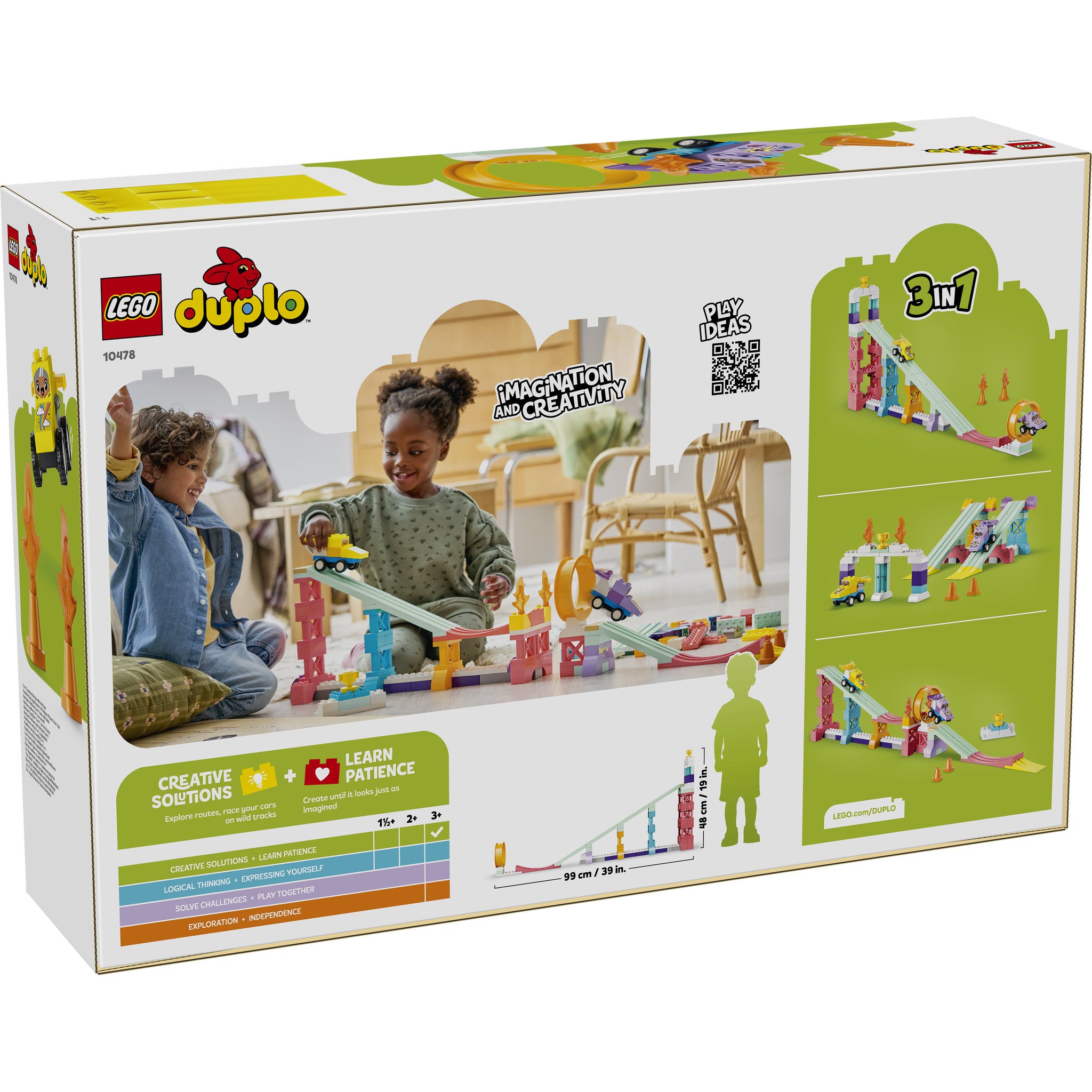 LEGO 10478 DUPLO Town 3in1 Creative Ramps with Vehicles Rollercoaster Set in packaging