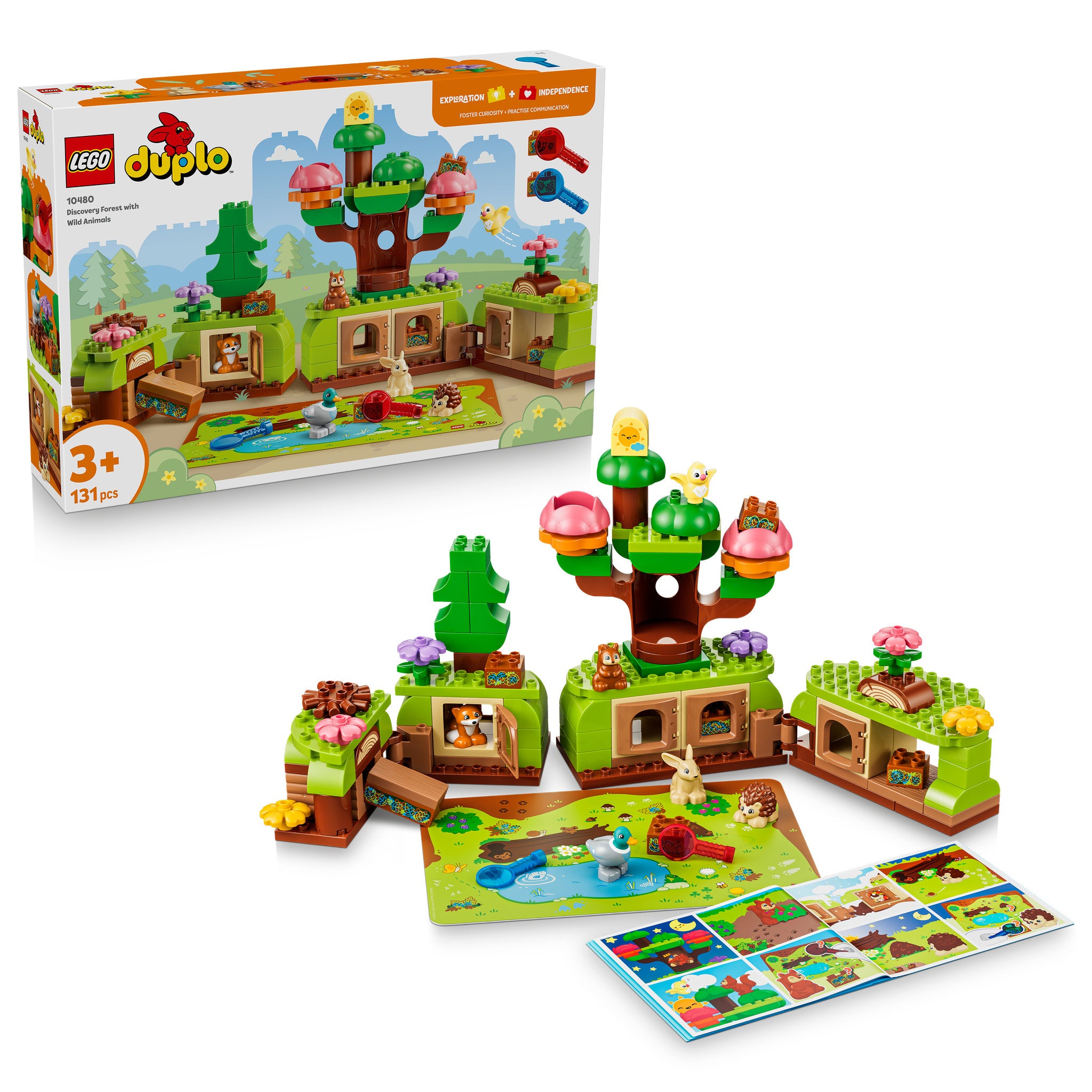 LEGO 10480 DUPLO Town Discovery Forest with Wild Animals Set assembled, and in packaging