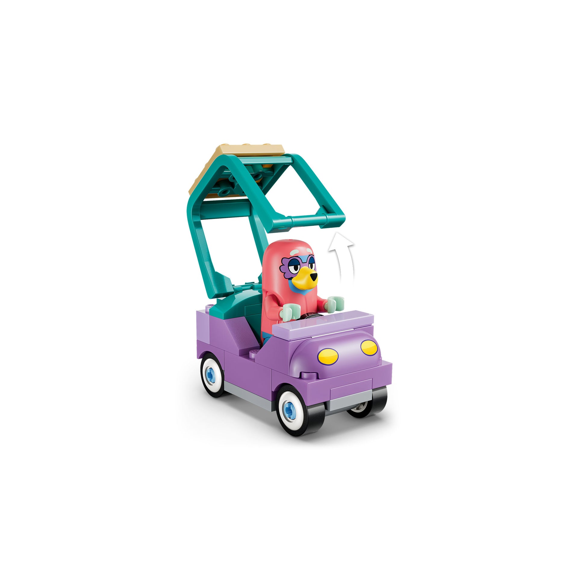 Car roof flips open in the LEGO 11216 Bluey Grannies Disguise with Bingo and Bluey Set