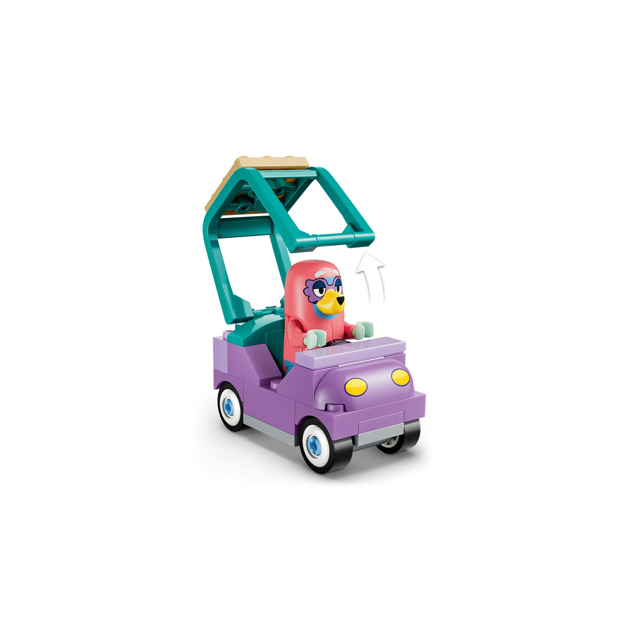 Car roof flips open in the LEGO 11216 Bluey Grannies Disguise with Bingo and Bluey Set