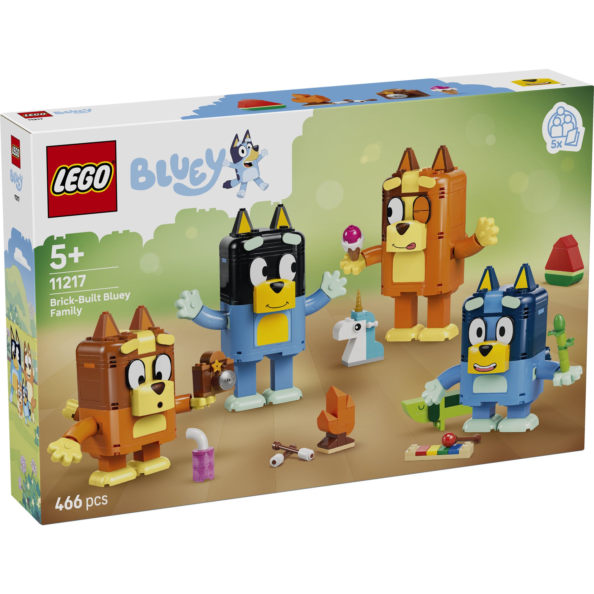 LEGO 11217 Bluey Brick-Built Bluey Family Set in packaging
