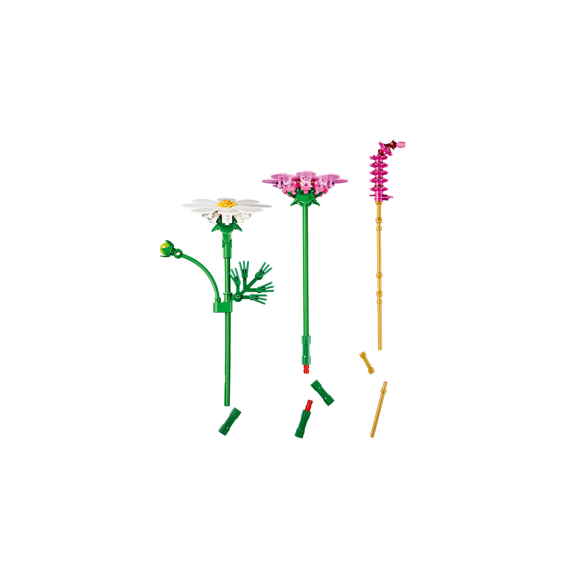 How to shorten each flower in the LEGO 11514 Botanicals Cosmos Flowers Set