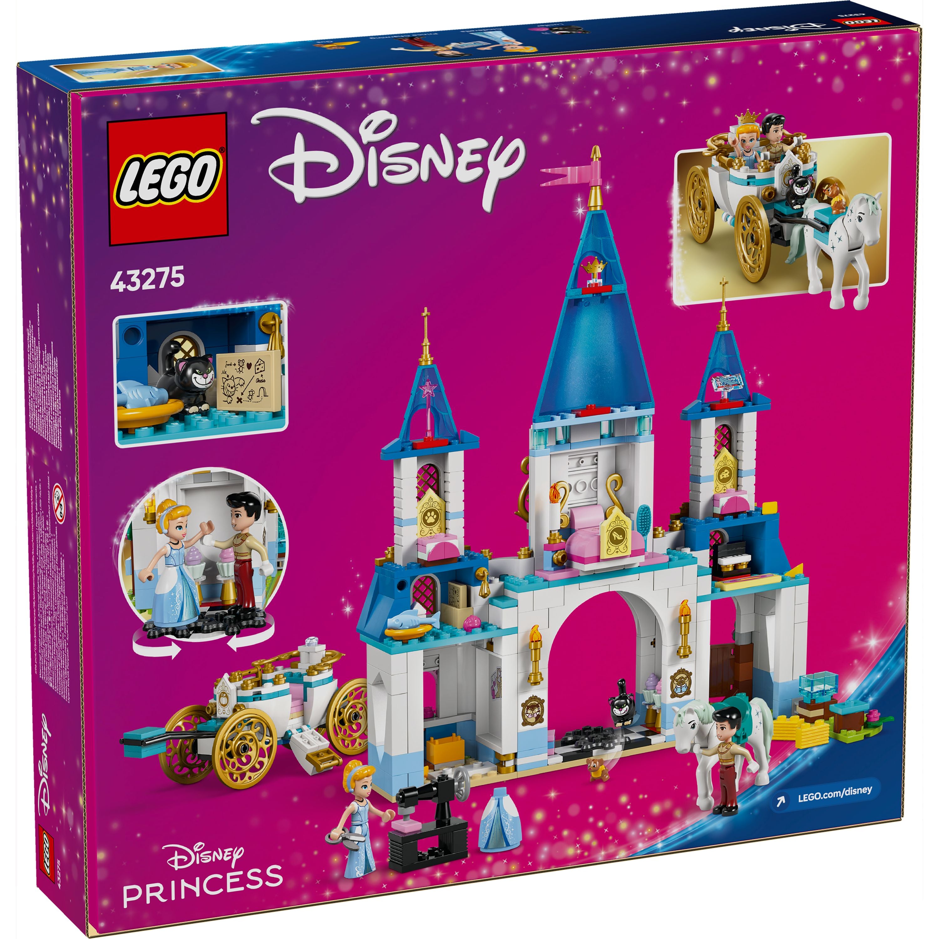 LEGO 43275 Disney Princess Cinderella’s Castle & Horse Carriage