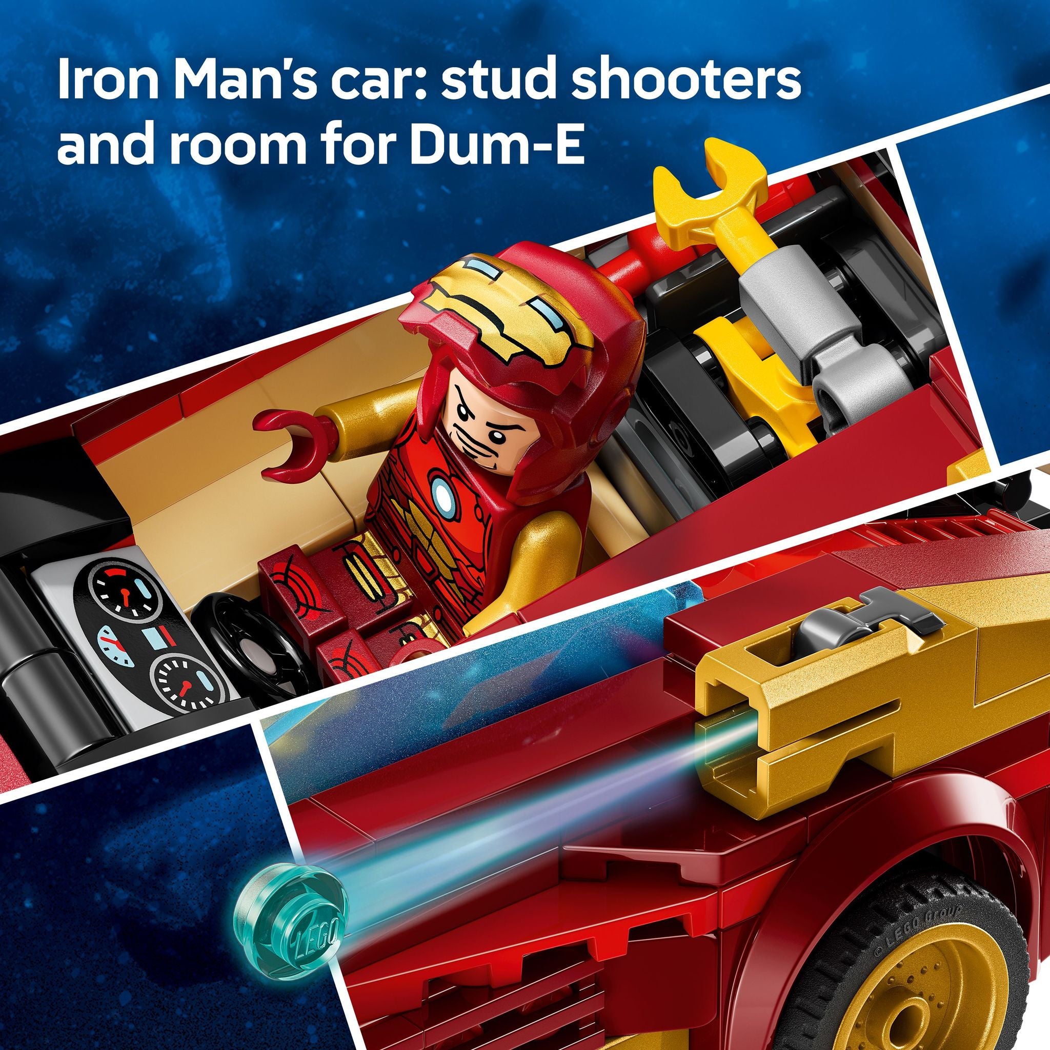 LEGO 76310 Marvel Super Heroes Iron Man Car & Black Panther vs. Red Hulk
