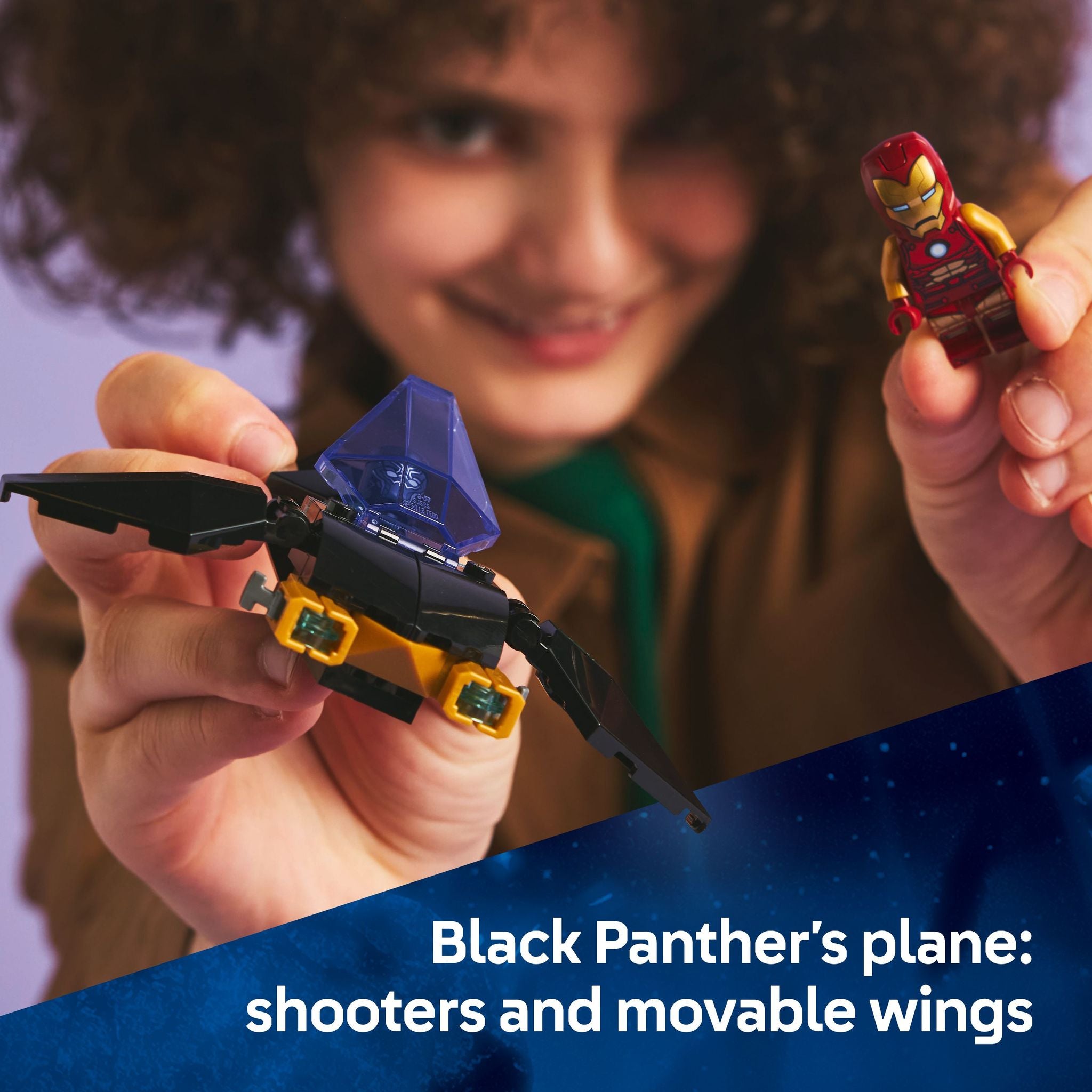 LEGO 76310 Marvel Super Heroes Iron Man Car & Black Panther vs. Red Hulk