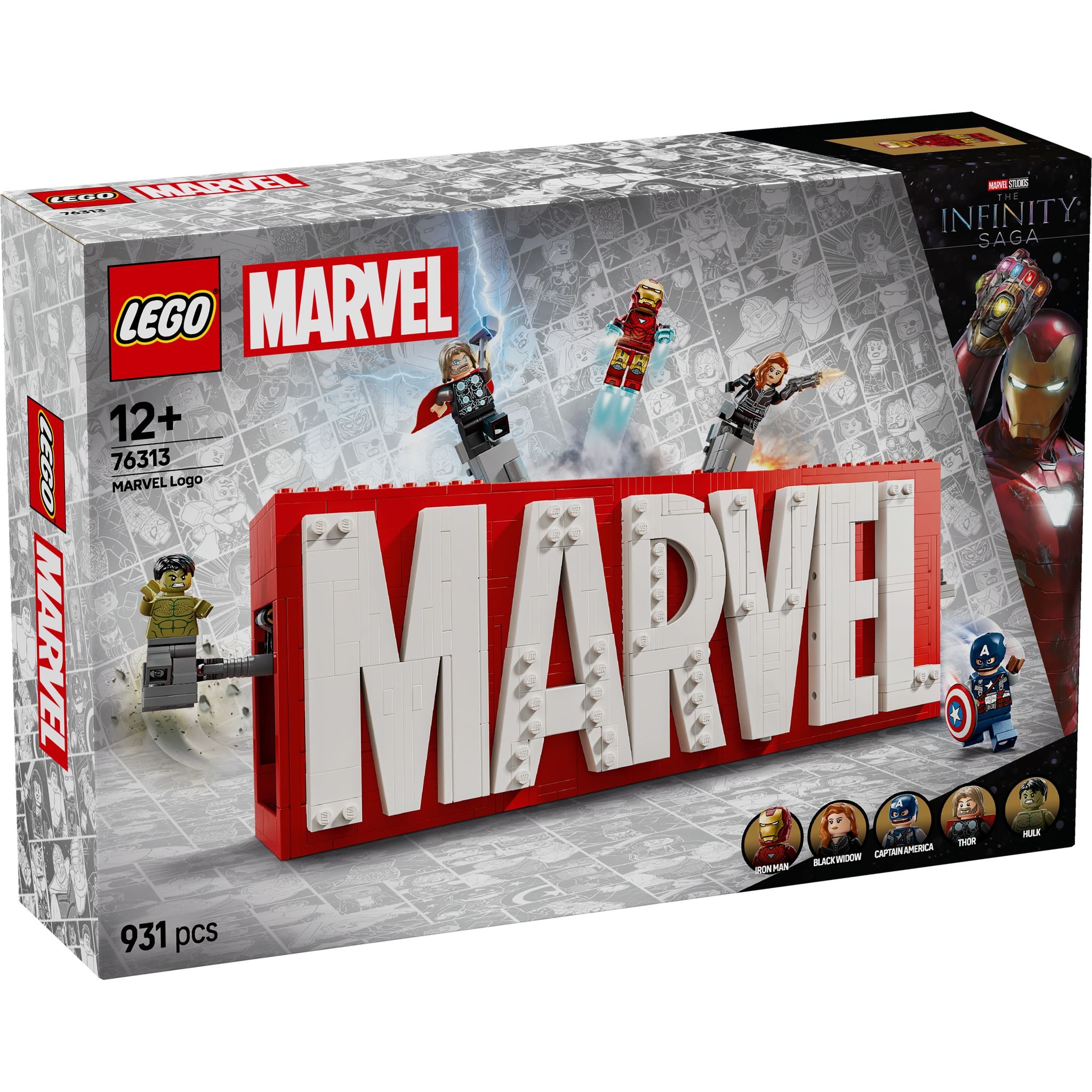 LEGO 76313 Marvel Super Heroes MARVEL Logo & Minifigures