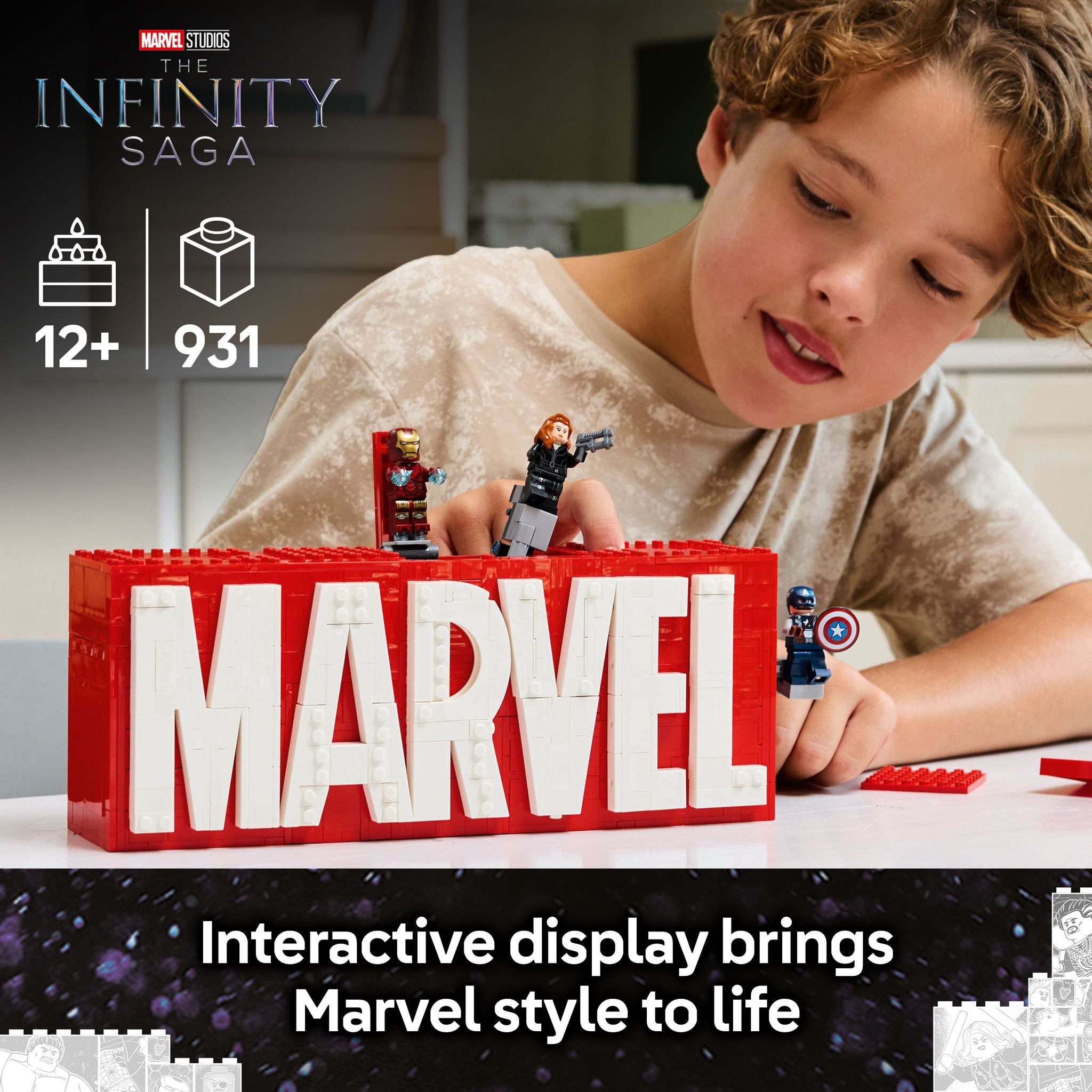 LEGO 76313 Marvel Super Heroes MARVEL Logo & Minifigures – Toyworld NZ