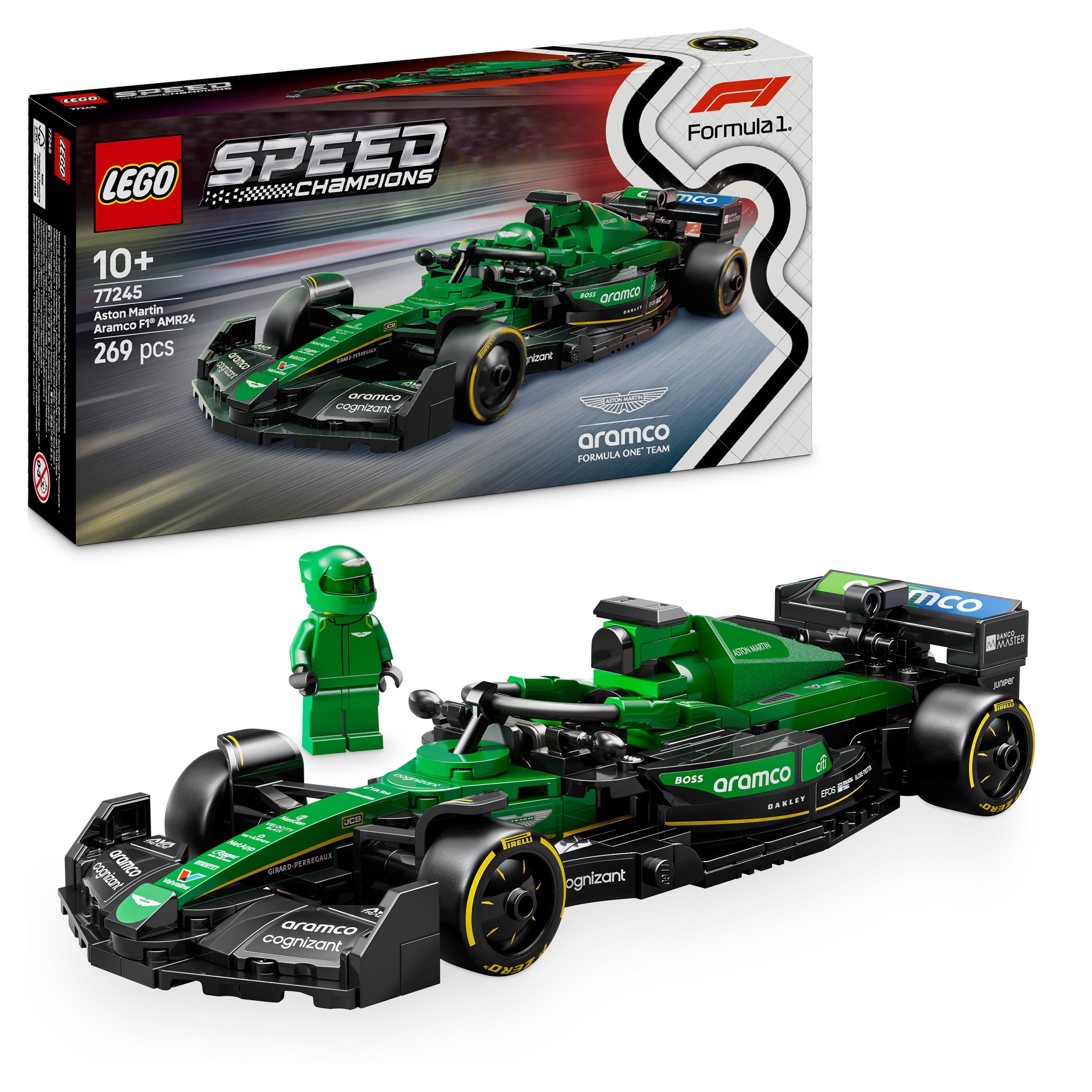 LEGO 77245 Speed Champions Aston Martin Aramco F1 AMR24 Race Car