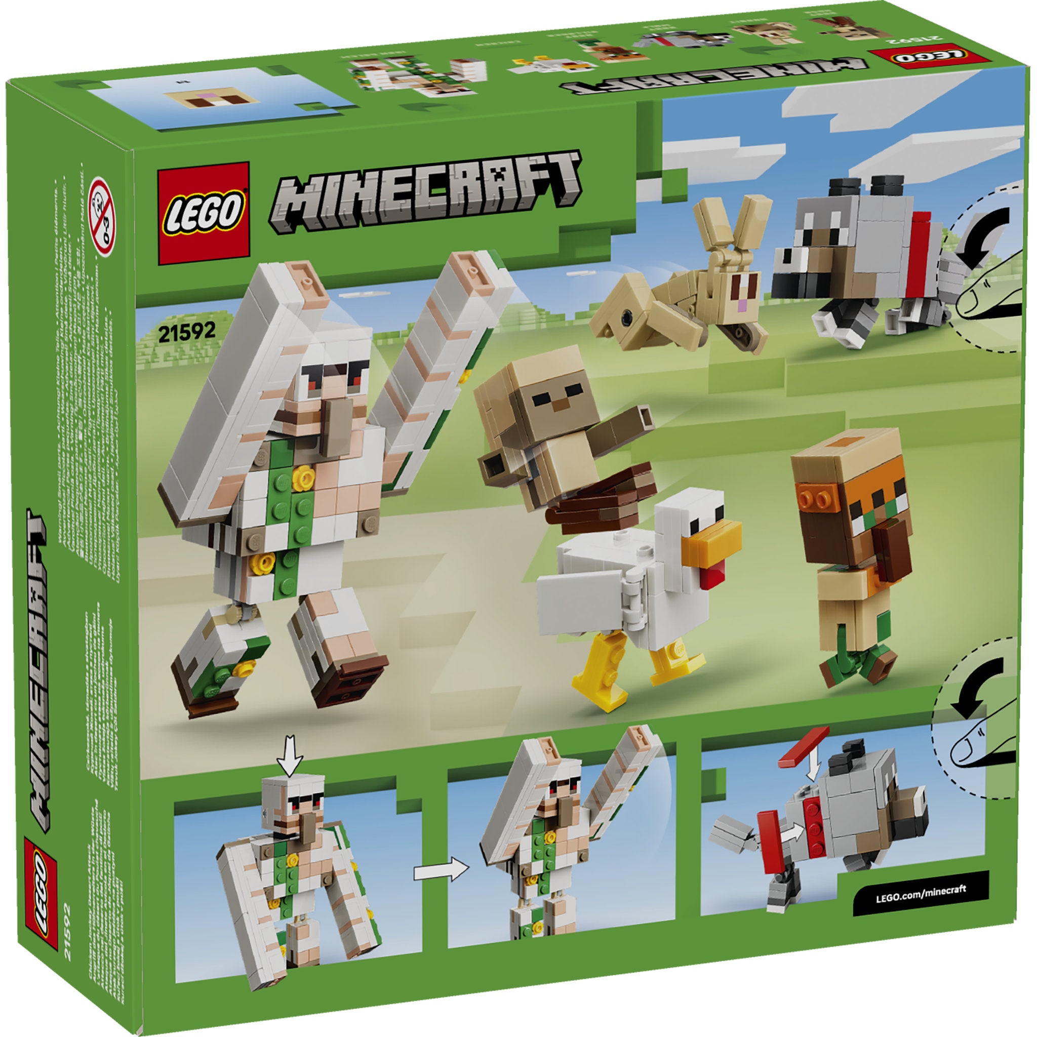LEGO 21592 Minecraft Chicken Jockey Desert Attack Set in packaging