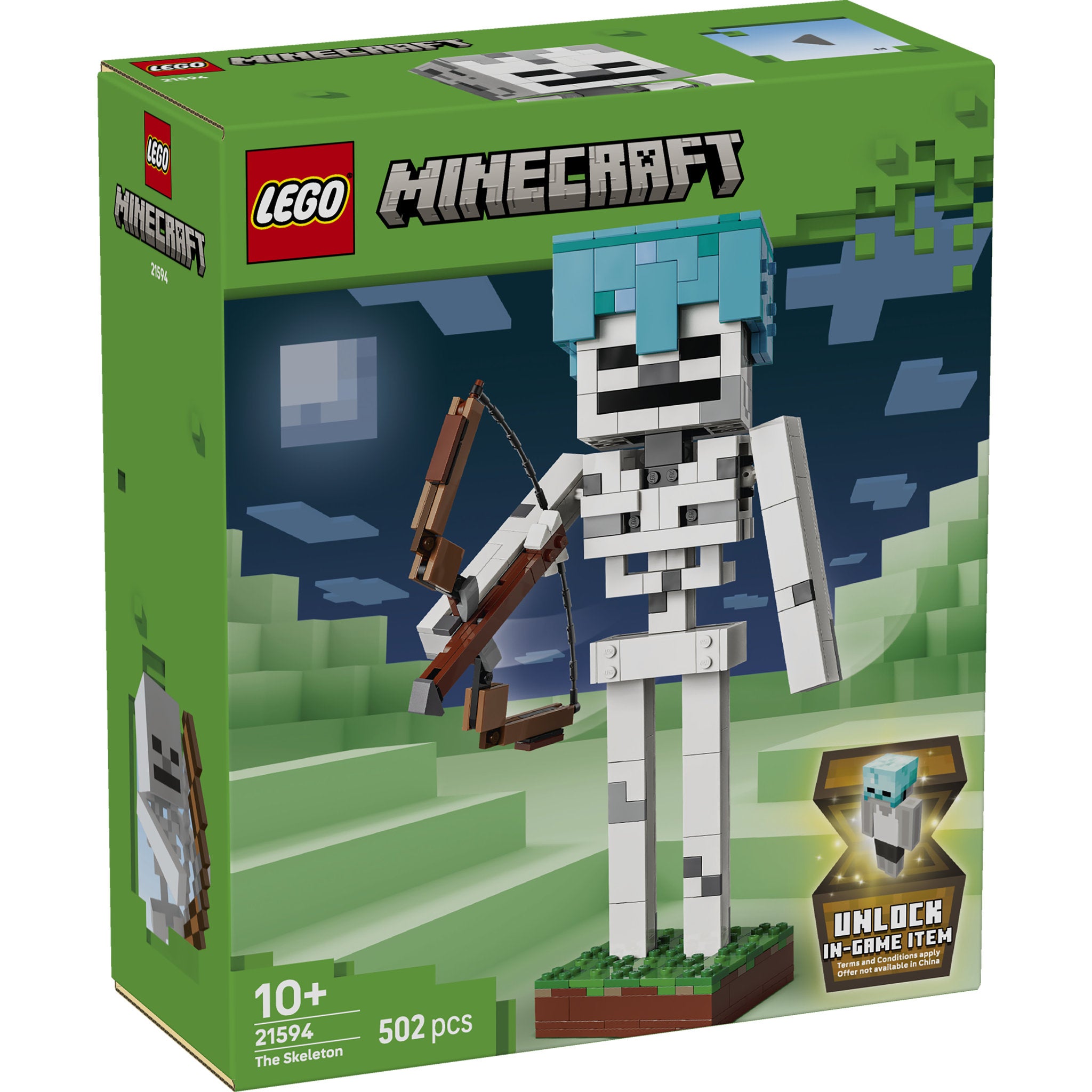 LEGO 21594 Minecraft The Skeleton Set in packaging