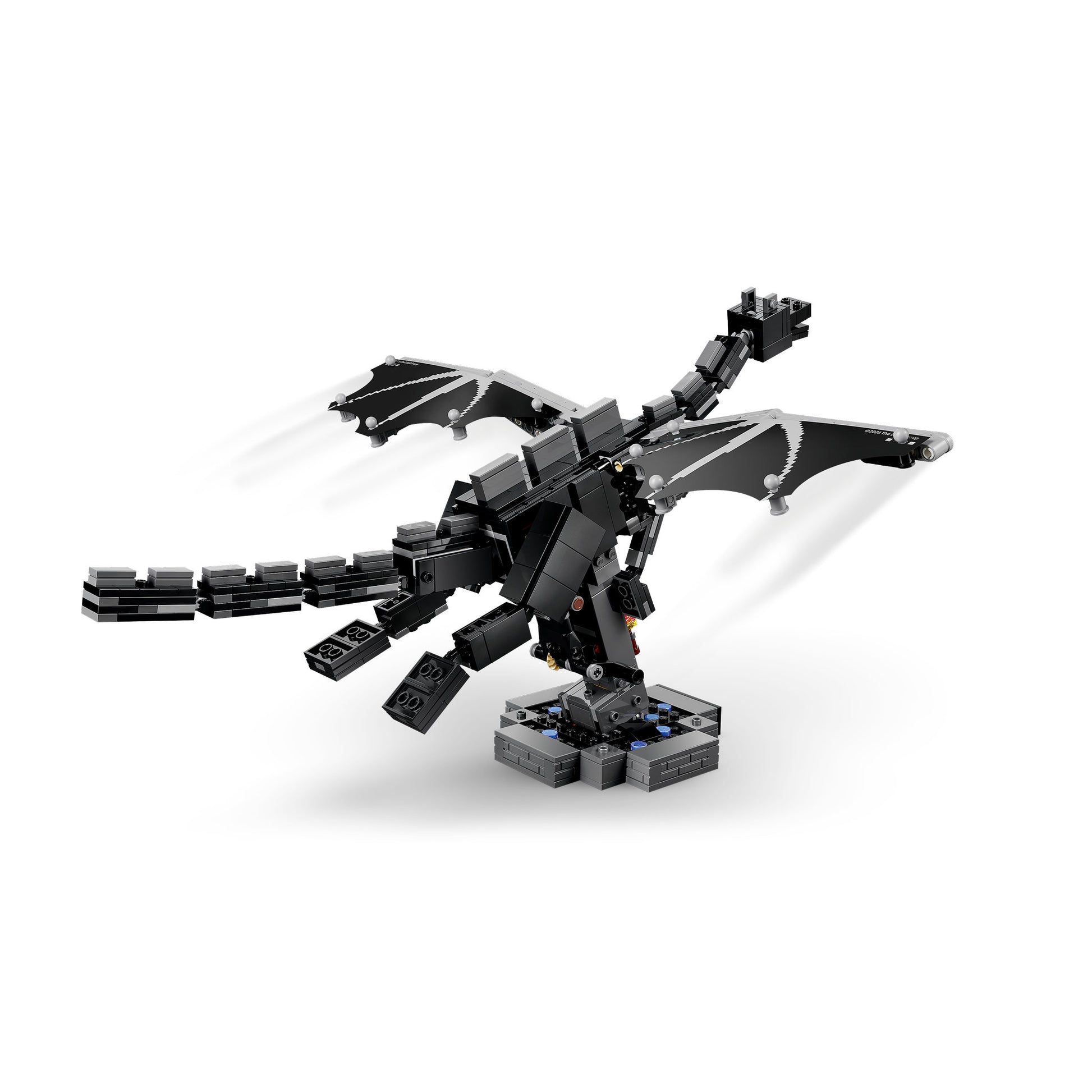 Assembled back view of the LEGO 21595 Minecraft The Ender Dragon Set