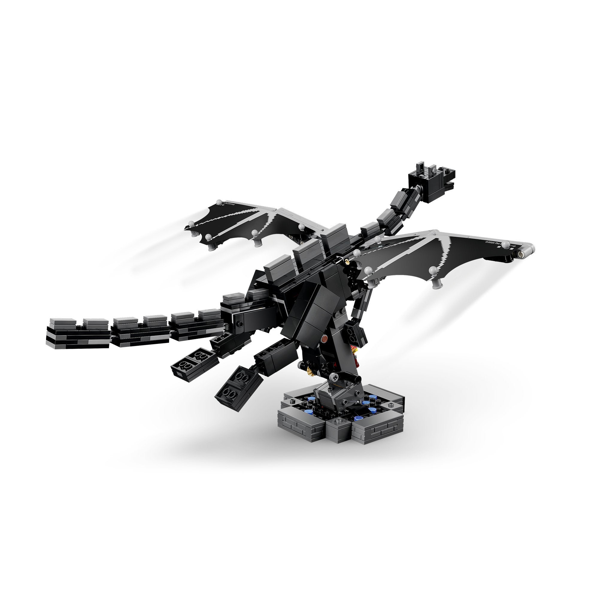 Assembled back view of the LEGO 21595 Minecraft The Ender Dragon Set