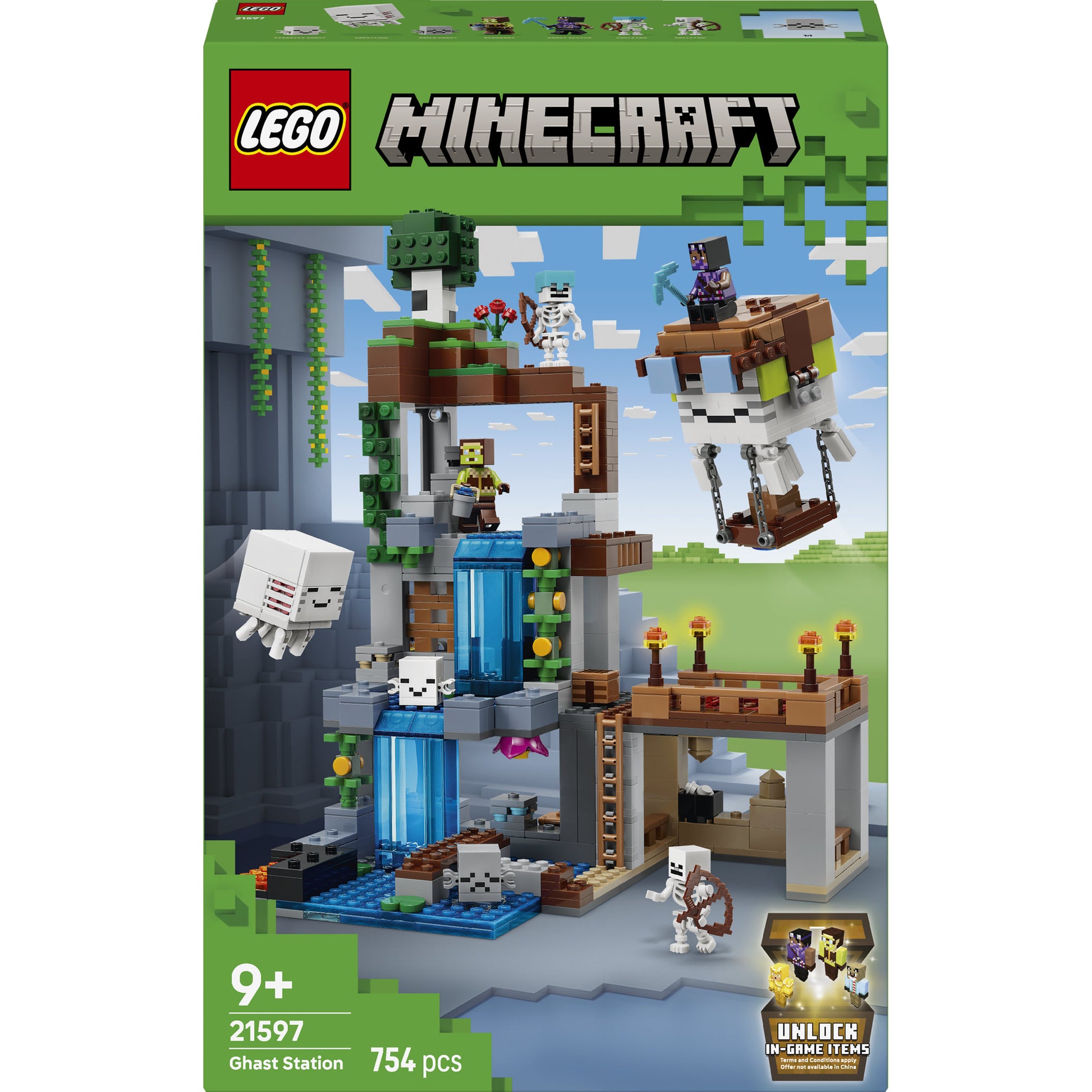 LEGO 21597 Minecraft Ghast Station Waterfall Set in packaging