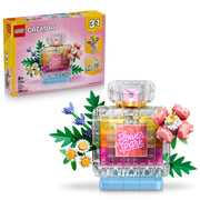 LEGO 31383 Creator 3 in 1 Floral Decor Perfume Bottle Set assembled, and in packaging
