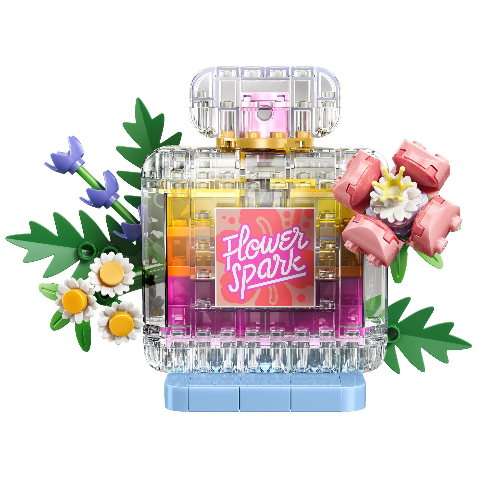 Assembled LEGO 31383 Creator 3 in 1 Floral Decor Perfume Bottle Set