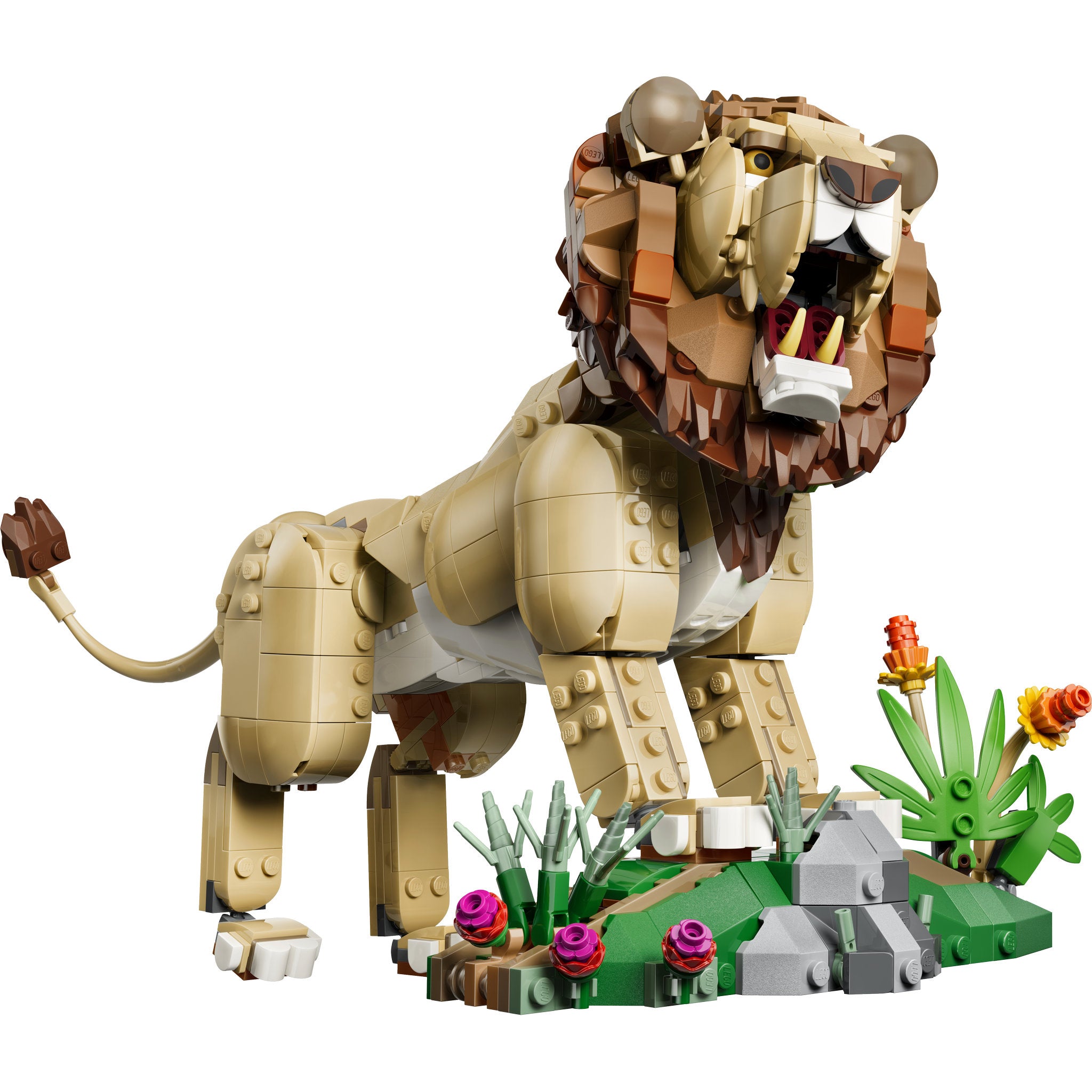 Assembled lion, in the LEGO 31386 Creator 3 in 1 Wild Animals: Majestic Lion Set