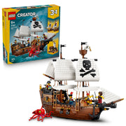 LEGO 31387 Creator Iconic Pirate Ship Skull Octopus Set assembled, and in packaging