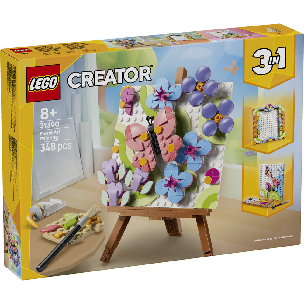 LEGO 31390 Creator Floral Art Decor Painting on Easel Set in packaging