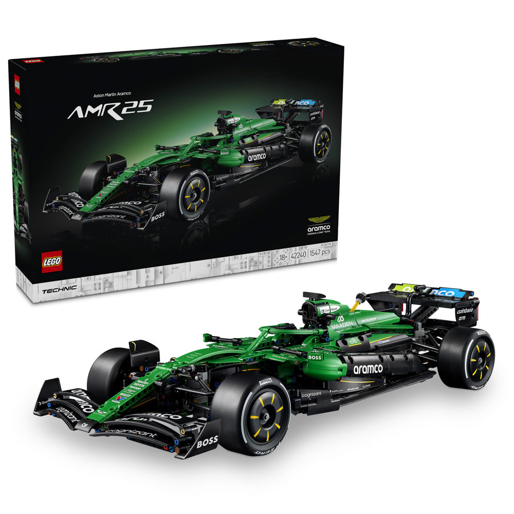 LEGO 42240 Technic Aston Martin Aramco AMR25 F1® Car Set, in packaging