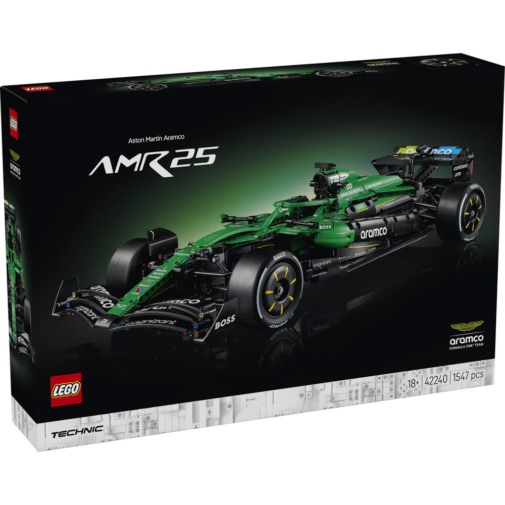 LEGO 42240 Technic Aston Martin Aramco AMR25 F1® Car Set, in packaging