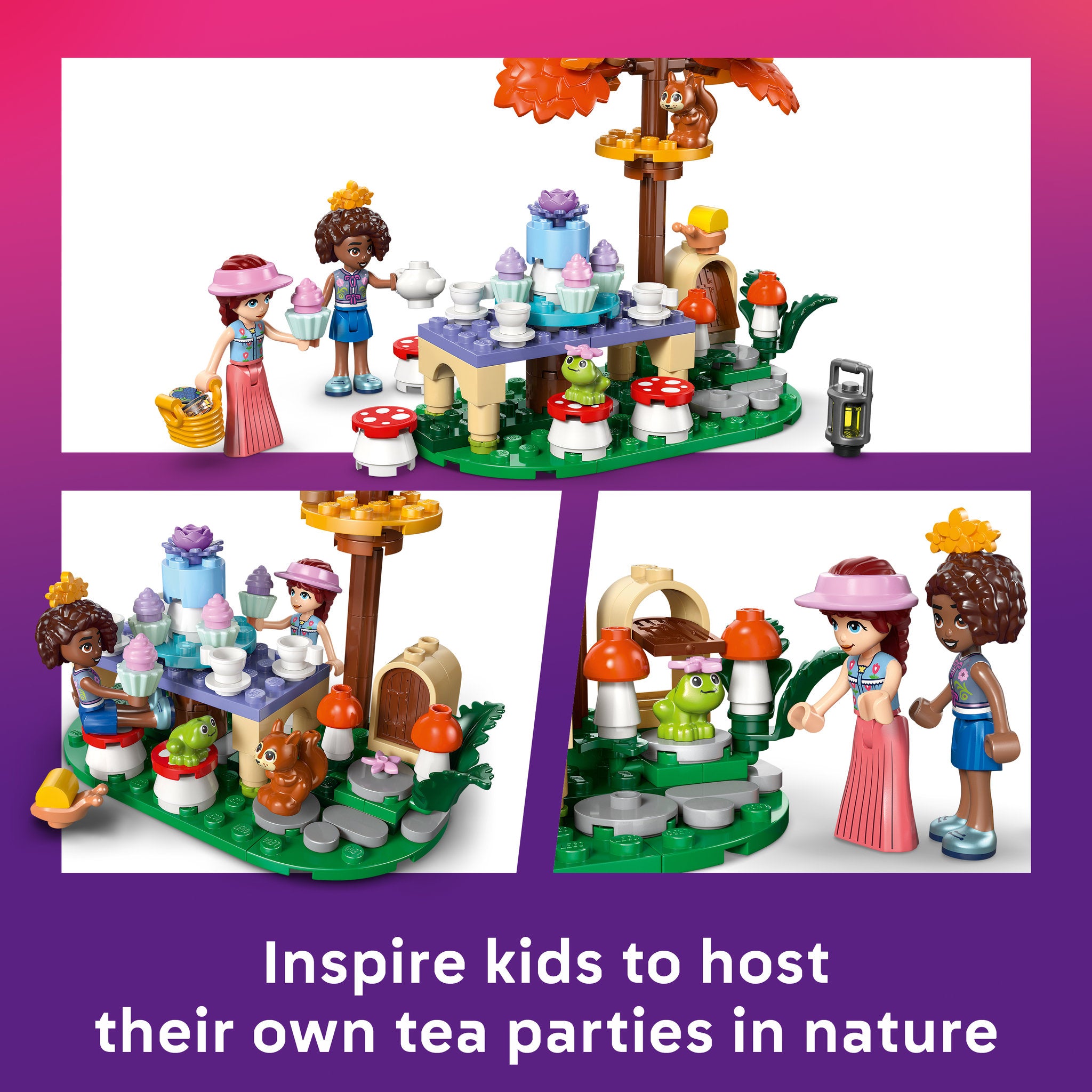 Assembled tea party in LEGO 42690 Friends Forest Tea Party Set