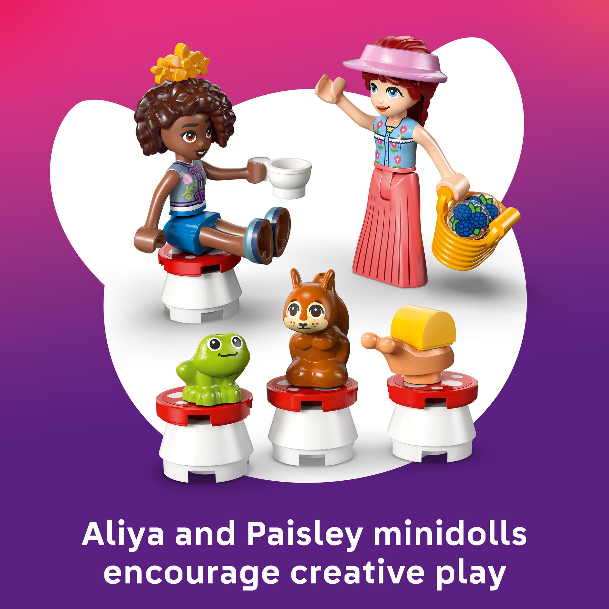 Minifigures included in LEGO 42690 Friends Forest Tea Party Set