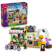 LEGO 42693 Friends Creative Flower Shop Set in packaging, and assembled