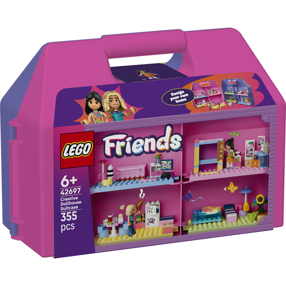 LEGO 42697 Friends Creative Dollhouse Foldable Suitcase set pink purple