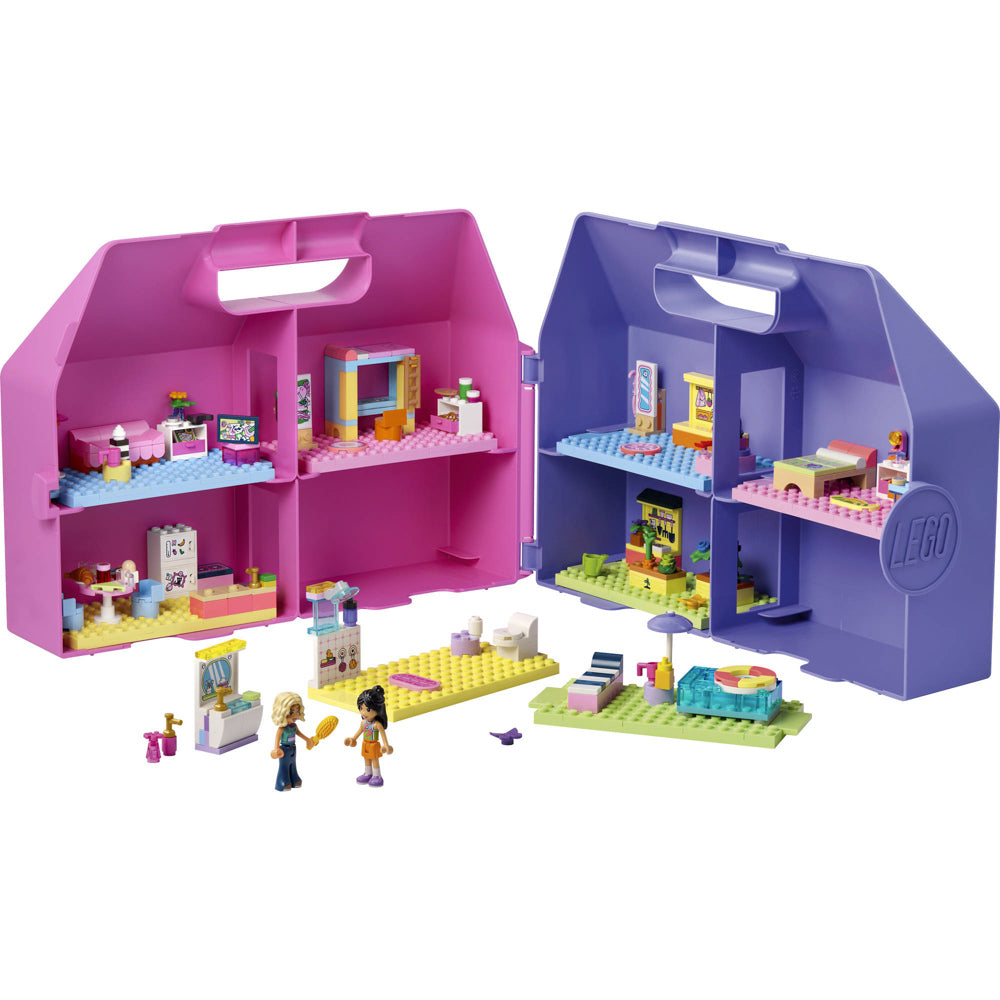 Assembled LEGO 42697 Friends Creative Dollhouse Foldable Suitcase set pink purple