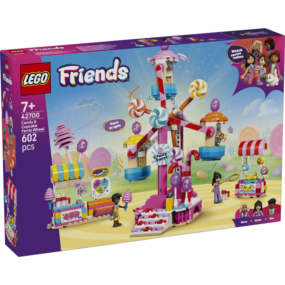 LEGO 42700 Friends Pink Candy & Cupcake Ferris Wheel Amusement Ride Set in packaging