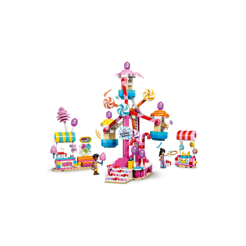 Assembled LEGO 42700 Friends Pink Candy & Cupcake Ferris Wheel Amusement Ride Set
