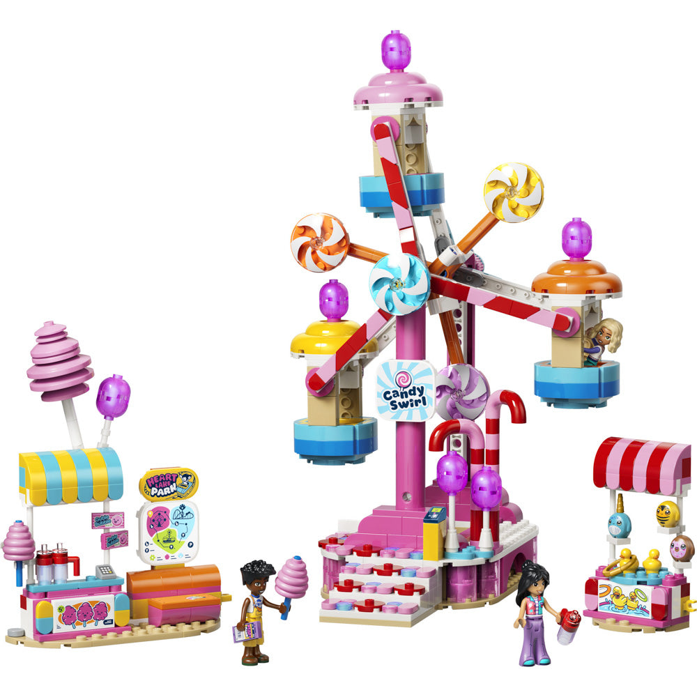 Assembled LEGO 42700 Friends Pink Candy & Cupcake Ferris Wheel Amusement Ride Set