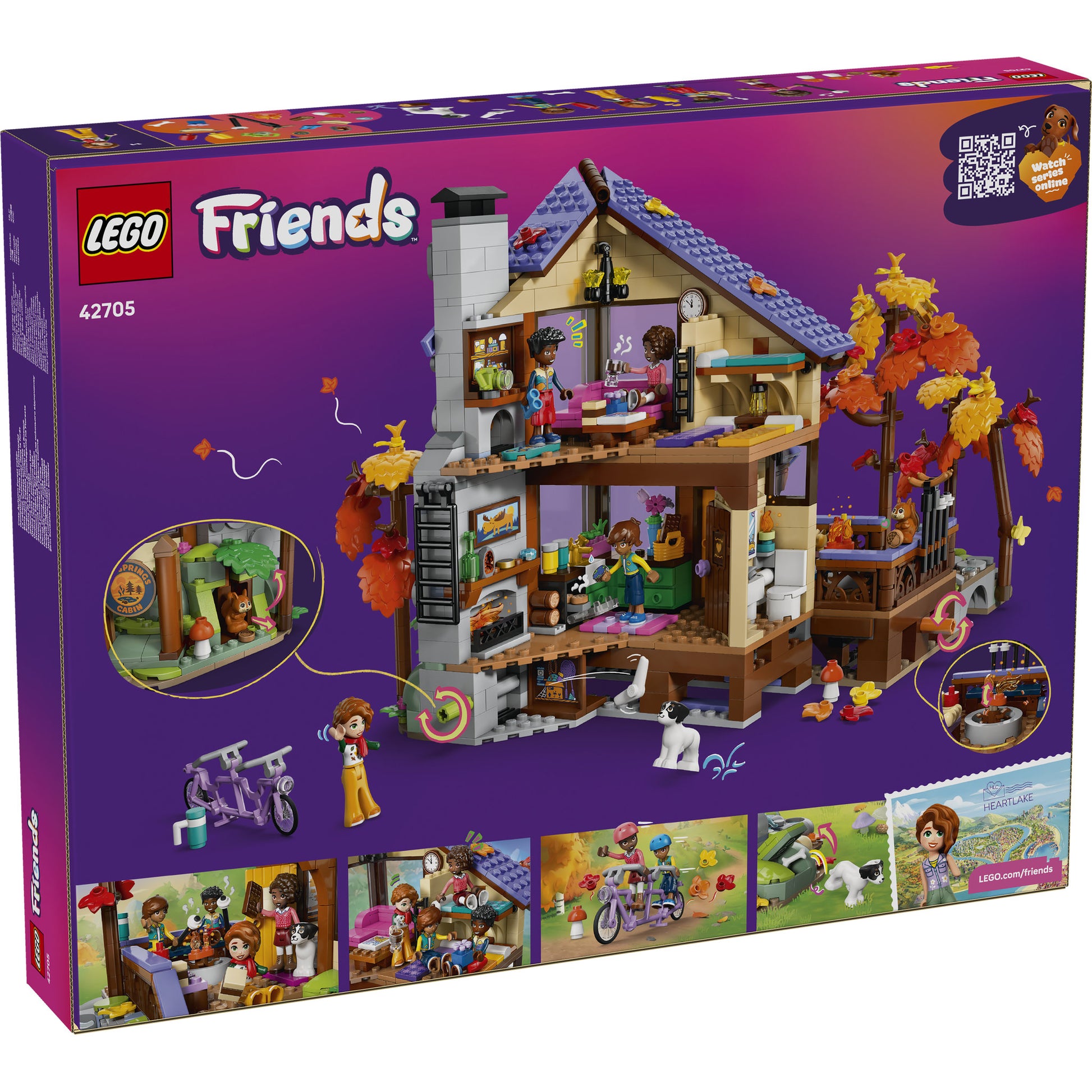 LEGO 42705 Friends Cosy Autumn Forest Cabin Set in packaging