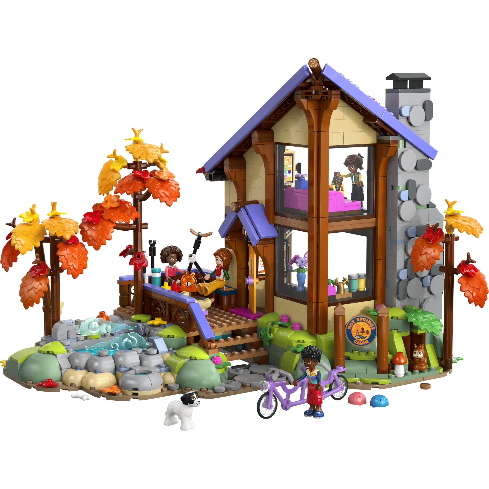 Assembled LEGO 42705 Friends Cosy Autumn Forest Cabin Set