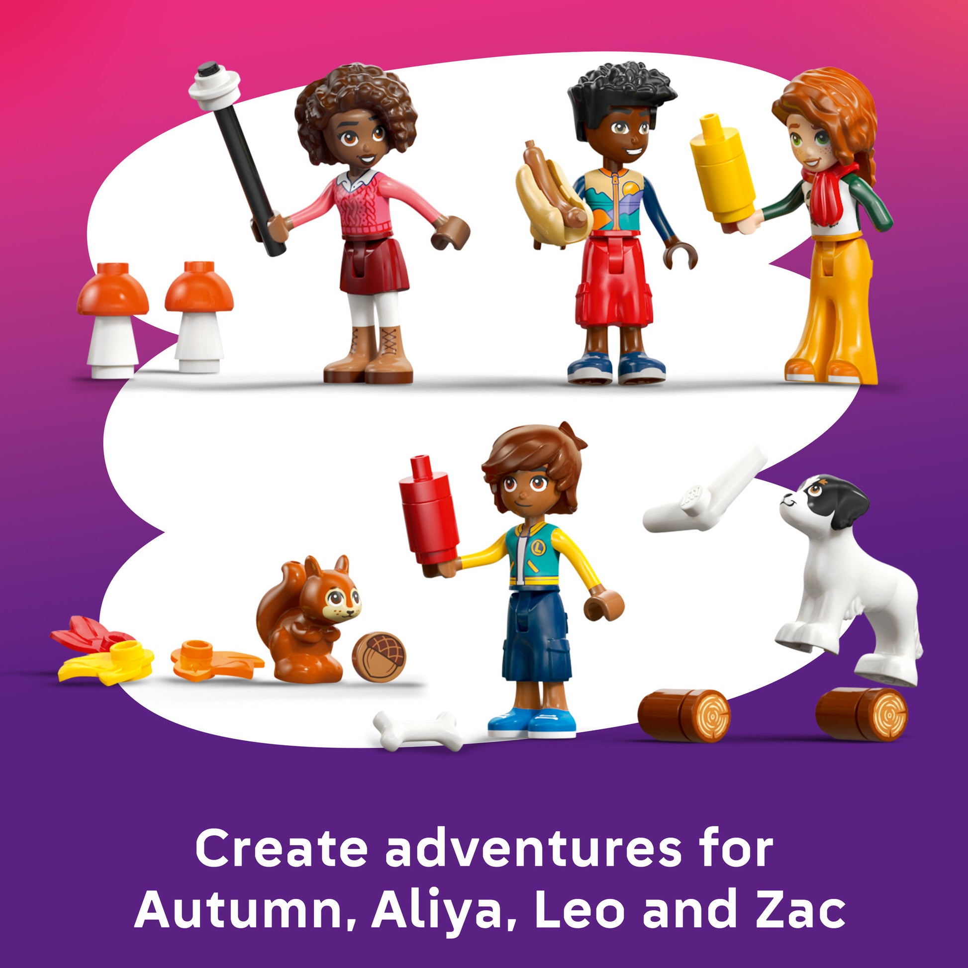 Minidolls included in LEGO 42705 Friends Cosy Autumn Forest Cabin Set