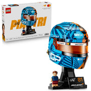 LEGO 43017 McLaren Mastercard F1 Team Oscar Piastri Helmet set, in front of packaging