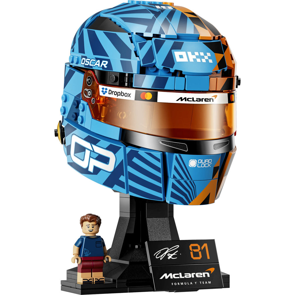 Assembled LEGO 43017 McLaren Mastercard F1 Team Oscar Piastri Helmet set
