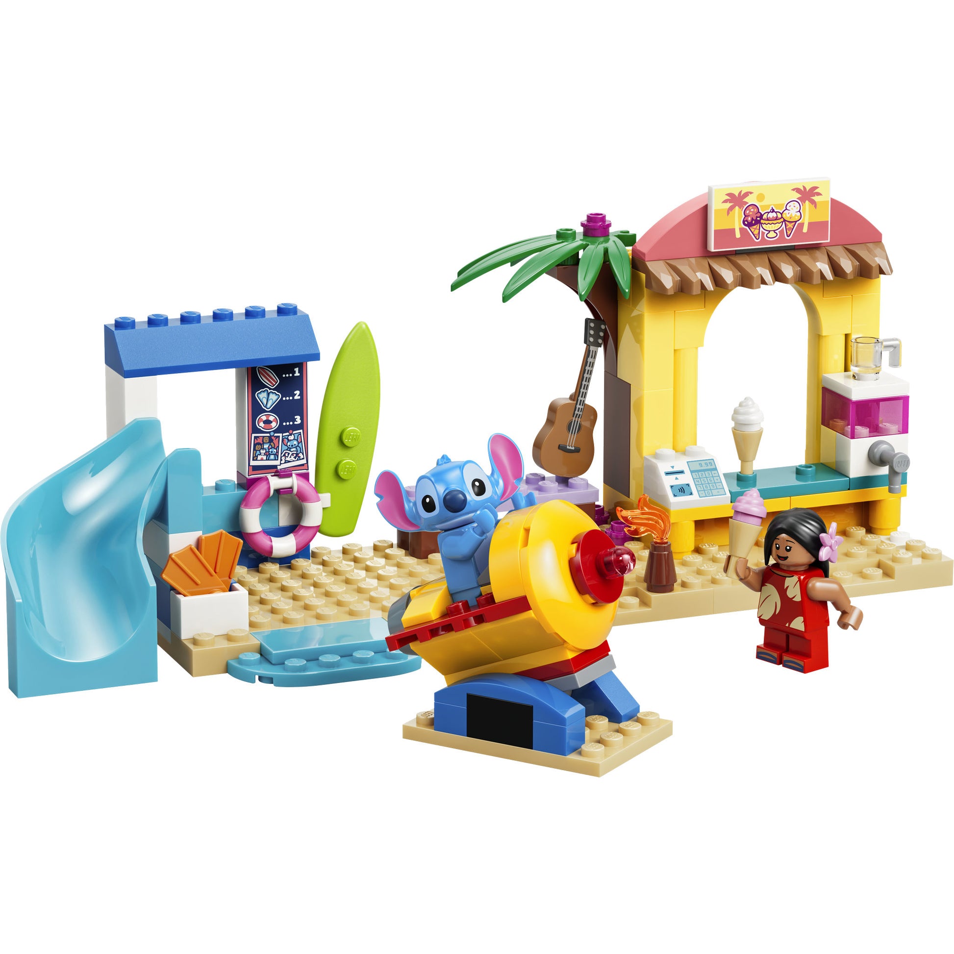 Assembled LEGO 43280 Disney Classic Beach Fun with Lilo & Stitch Set