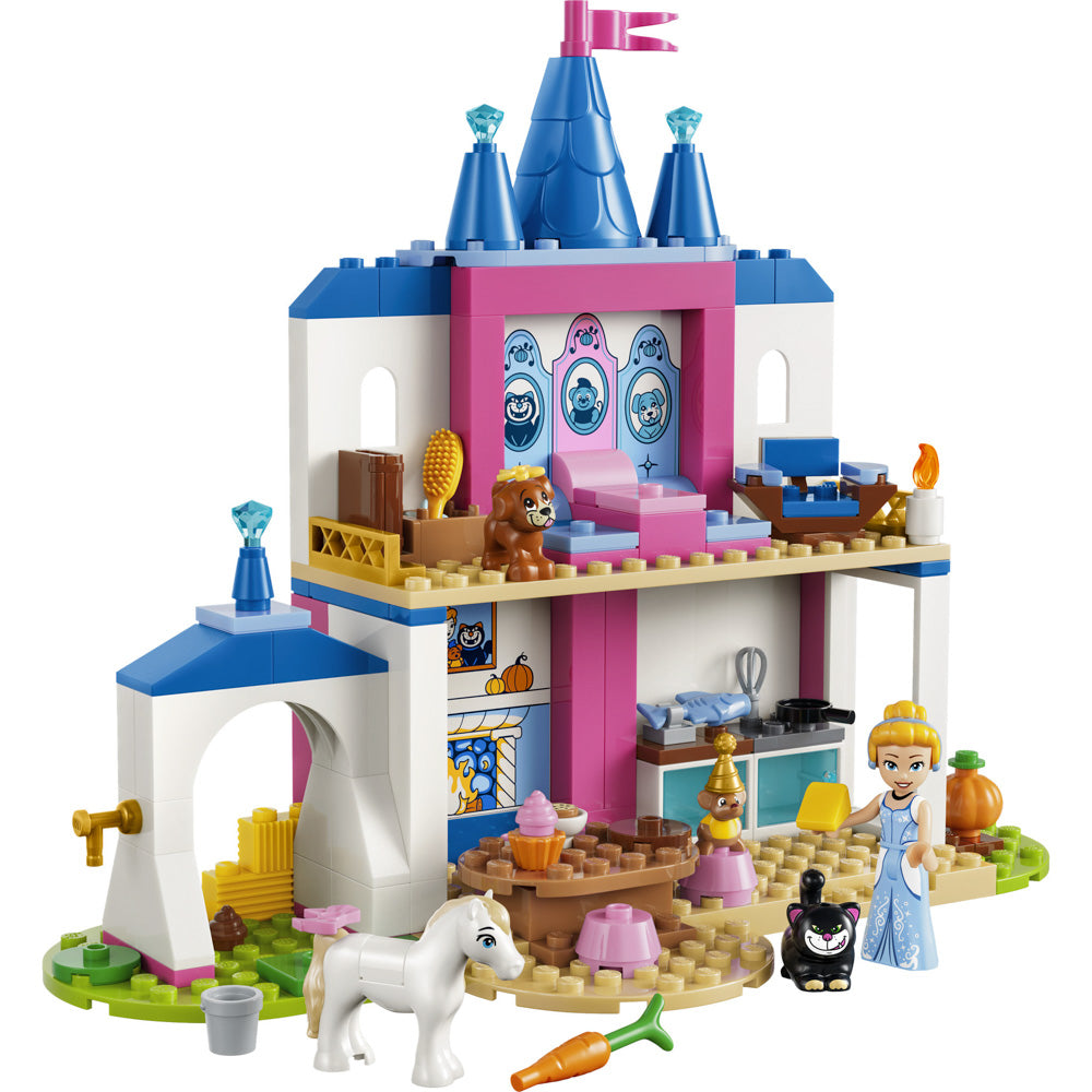Close-up assembly of LEGO 43283  Disney Princess Cinderella Animal Friends Castle Set
