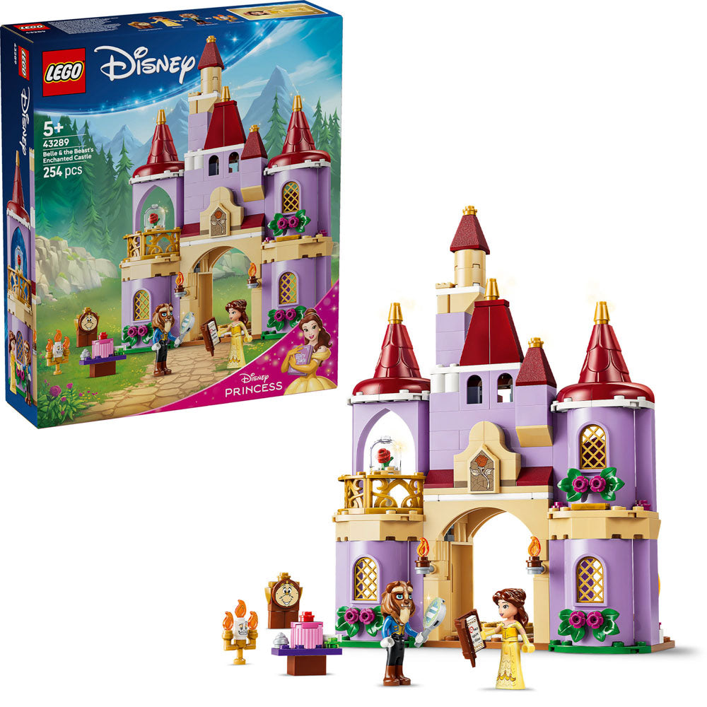 LEGO 43289 Disney Princess Belle & The Beast's Enchanted Castle Set assembled, and in packaging