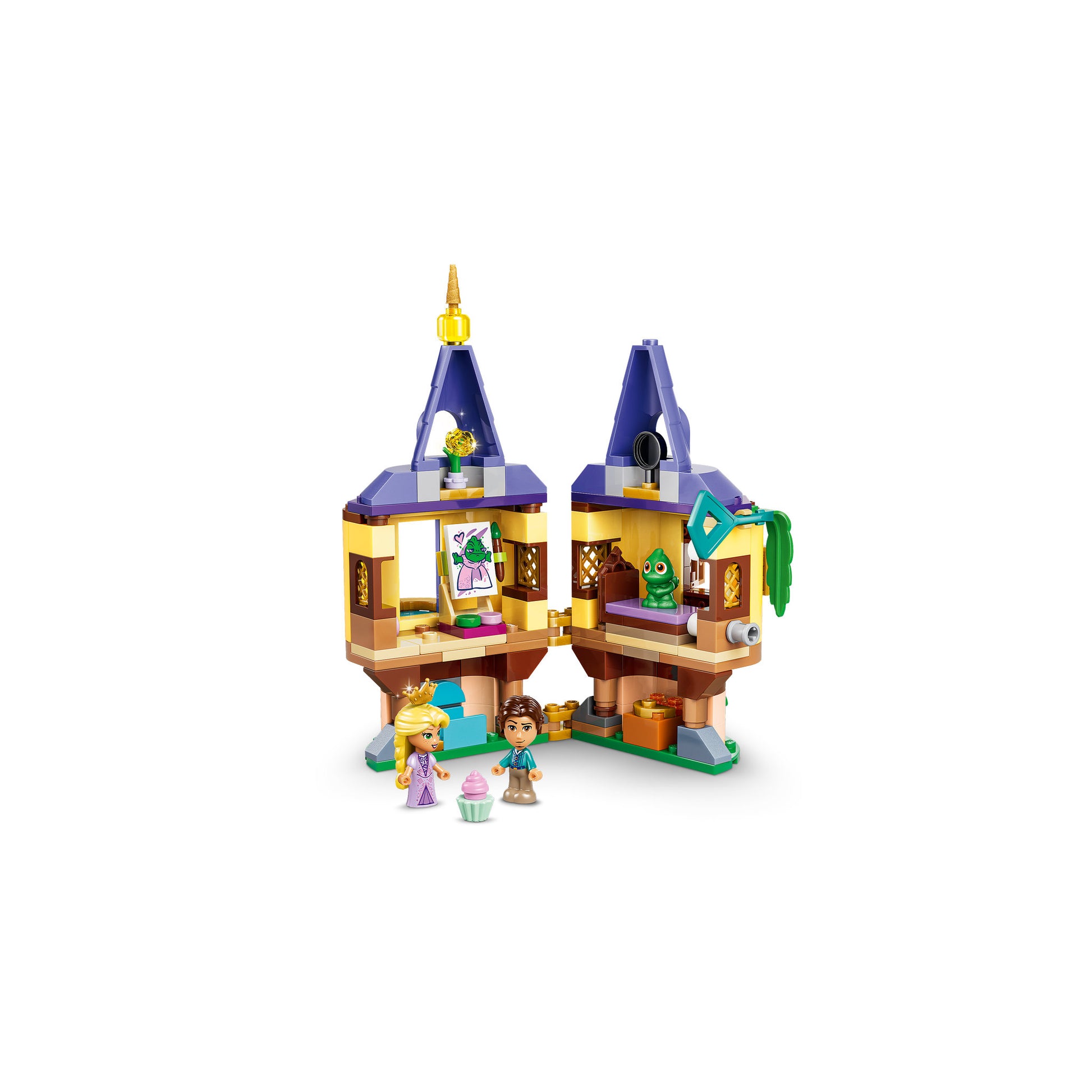 Assembled rooms in LEGO 43294 Disney Princess Rapunzel's Mini Tower Set