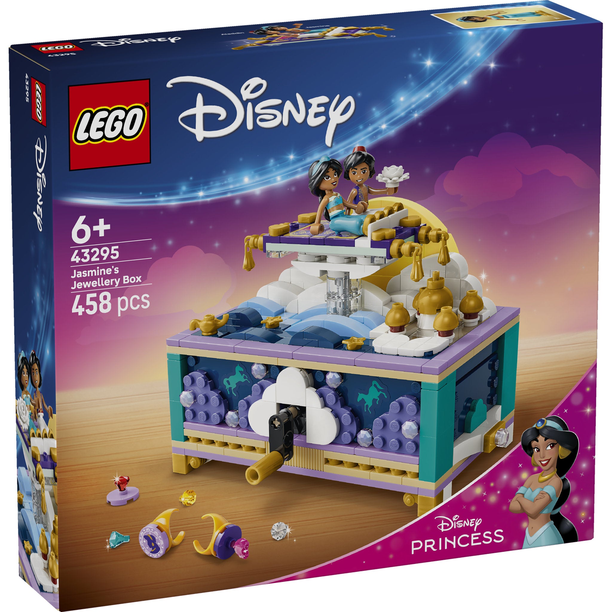 LEGO 43295 Disney Princess Jasmine's Jewelry Box in packaging